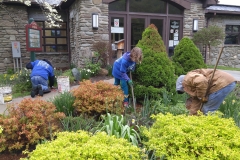 Stone House Crew working at Visitors Center
